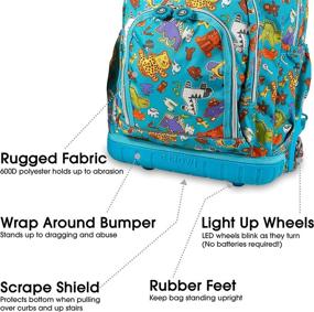 img 1 attached to 🎒 J World New York Kids' Lollipop Rolling Backpack & Lunch Bag Set: Fun Aniphabet Design for the Perfect School Combo in One Size