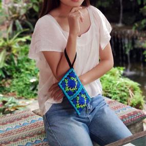 img 1 attached to 👛 Sabai Jai Embroidered Wristlet Women's Handbags & Wallets - Accessory Collection