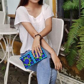 img 2 attached to 👛 Sabai Jai Embroidered Wristlet Women's Handbags & Wallets - Accessory Collection