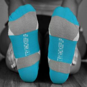 img 2 attached to Inspiring Women's Low Cut Running Socks with Woven Designs and Over 25 Inspirational Slogans to Choose From