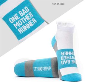 img 1 attached to Inspiring Women's Low Cut Running Socks with Woven Designs and Over 25 Inspirational Slogans to Choose From