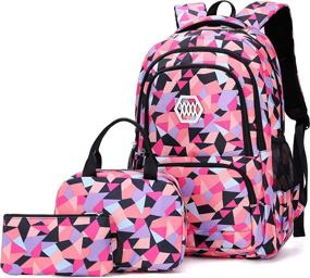 img 4 attached to 🎒 Stylish VIDOSCLA Geometric Backpack: Perfect Elementary Rucksack for Kids' Furniture, Decor & Storage