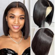 💇 ali grace short bob wig: glueless, pre-plucked, bleached knots, 10a brazilian virgin hair - perfect 10 inch full wig for black women with 150% density and baby hair logo