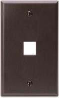 🏞️ leviton c11-41080-1bp 1-port brown wall plate: efficient and stylish logo