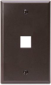 img 1 attached to 🏞️ Leviton C11-41080-1BP 1-Port Brown Wall Plate: Efficient and Stylish
