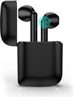 🎧 yeb wireless bluetooth earbuds with charging case - noise cancelling 3d stereo headphones, built-in mic, auto pairing - for iphone, android, airpod pro - white logo
