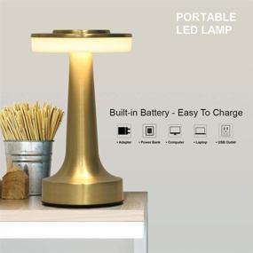 img 3 attached to 💡 O'Bright Portable LED Table Lamp: Touch Sensor, 3-Levels Brightness, Rechargeable Battery - Up to 48 Hours Usage