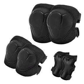 img 4 attached to 🛴 XIZECK Kids Protective Gear Set - Knee and Elbow Pads Combo for Boys and Girls Aged 3-8 - Perfect for Bicycles, Skateboards, Skiing, Scooters, Skating, or Inline Skating - Outdoor Sports Gear in Black