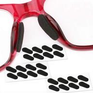 👃 non-slip soft foam nose pads – self-adhesive thin nosepads for glasses, sunglasses, eyeglasses 1.5mm (12 pairs, black) logo