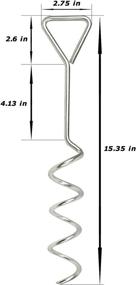 img 3 attached to Zoomster Trampoline Stakes Anchors Galvanized Sports & Fitness