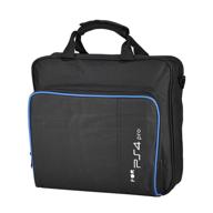 zerone portable carrying bag: the perfect travel shoulder bag & storage case for ps4 pro in sleek black логотип