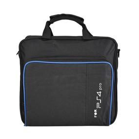 img 3 attached to Zerone Portable Carrying Bag: The Perfect Travel Shoulder Bag & Storage Case for PS4 Pro in Sleek Black