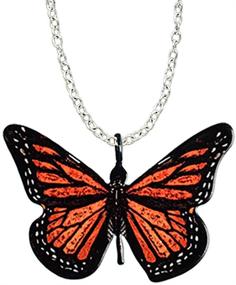 img 1 attached to Dears Monarch Butterfly Shaped Necklace Sterling