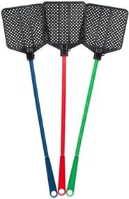 img 4 attached to 🪰 Rubber Fly Swatter Long Pack Pest Control - Heavy Duty, Assorted Colors (3 Pack)