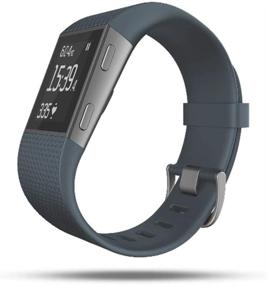 img 1 attached to Заменяемые ремешки Sophili, совместимые с часами Fitbit Surge с металлической пряжкой, фитнес-браслет для запястья малого и большого размера (RockBlue/S)