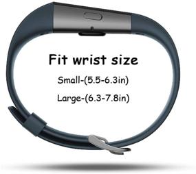 img 2 attached to Заменяемые ремешки Sophili, совместимые с часами Fitbit Surge с металлической пряжкой, фитнес-браслет для запястья малого и большого размера (RockBlue/S)