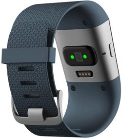 img 3 attached to Заменяемые ремешки Sophili, совместимые с часами Fitbit Surge с металлической пряжкой, фитнес-браслет для запястья малого и большого размера (RockBlue/S)