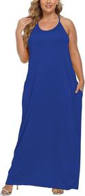 img 4 attached to Ziola Sleeveless Adjustable Sundress Pockets Women's Clothing for Dresses