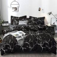 karever black marble comforter set queen bedding set thunder lightning black marble blankets reversible men full size soft lightweight women black quilt set 3 pcs: stylish and cozy bedroom upgrade logo