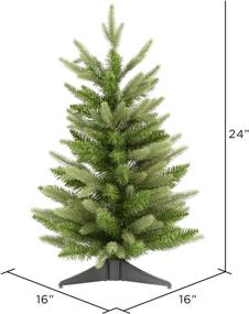 img 3 attached to 🎄 Vickerman 24" Frasier Fir Artificial Christmas Tree - Unlit Tabletop Decor for Seasonal Home Décor