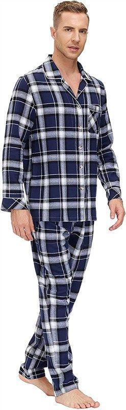 MoFiz Men's Pajama Pants Sleep Pants Cotton Plaid Sleepwear Pants