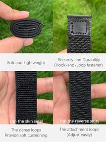 img 2 attached to 🏃 C2D JOY Ultra Fit 26mm Nylon Fabric Sports Watch Band Compatible with Garmin QuickFit Quick-Release Bands.