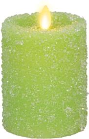 img 3 attached to Luminara Princess Crystal Candles Limited Collection - Walt Disney Princess Playlist - Moving Flame LED Candle - Battery Operated Life 600 Hr - Remote Included - Set Of 2 - Princess Green Crystal