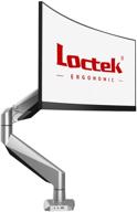 💪 loctek heavy duty gas spring swing monitor arm desk mount stand - fits 10-34 inch monitors, weight capacity of 13.2-33 lbs logo