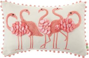 img 4 attached to DEI Flamingo Pillow 10 Multicolored