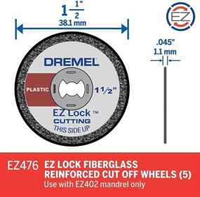 img 3 attached to Dremel EZ476 1.5-Inch EZ Lock Rotary Tool Cut-Off Wheels For Plastic - Pack of 5