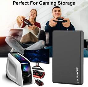 img 2 attached to 💻 Slim 2.5" SUHSAI Portable External Hard Drive HDD - Ultrafast 3.0 USB Storage Backup for Computer, Laptop, PC, Mac, Chromebook, PS3, PS4, Smart TV (160GB, Black)