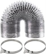 versatile funmit 10 ft flexible dryer vent duct hose kit - 4in diameter, with 2 stainless steel worm clamps логотип