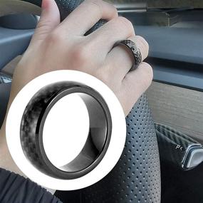 img 1 attached to Smart Ring Accessory For Tesla Carbon Fiber Car Smart Finger Key Ring Smart Wearable Device Smart Ring With Box Fit For Tesla Model 3 / X/S/Y All Year(12)