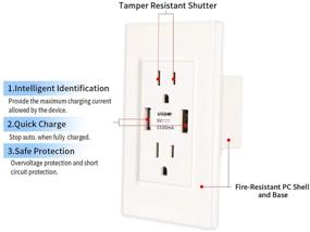 img 3 attached to CNBINGO Receptacles Electrical Tamper Resistant Screwless