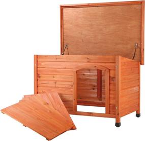 img 2 attached to 🏡 TRIXIE Classic Outdoor Wooden Dog House: Solid Wood, Weather Proof Dog Kennel for Ultimate Comfort