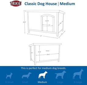 img 3 attached to 🏡 TRIXIE Classic Outdoor Wooden Dog House: Solid Wood, Weather Proof Dog Kennel for Ultimate Comfort