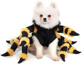 img 2 attached to 🕷️ Mogoko Pet Halloween Cosplay Dress, Spider Costume for Dogs, Cats, and Spiders - Funny Dog Spider Costumes