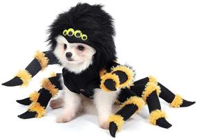 img 4 attached to 🕷️ Mogoko Pet Halloween Cosplay Dress, Spider Costume for Dogs, Cats, and Spiders - Funny Dog Spider Costumes