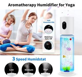 img 1 attached to Honovos 3 in 1 Ultrasonic Cool Mist Humidifier for Large Room Bedroom - Essential Oil Diffuser, 3000ml Capacity with 3.56Gal (13.5L) Aquarium Tank and 7 Color Night Light - Perfect for Home, Office