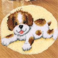 🧶 enhanced seo: beyond your thoughts diy needle craft shaggy cute dog latch hook kit rug - model dog123 (20x20 inch, 1 pack) logo