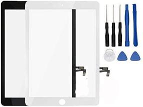 img 1 attached to 🔧 KAKUSIGA iPad 9.7 2017 A1822/A1823 Digitizer Repair Kit with Tools - Touch Screen Replacement in White (No Home Button)