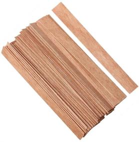 img 1 attached to 🕯️ Premium 100pcs Wooden Candle Wicks for DIY Candle Making - Smokeless Wicks with Iron Stand