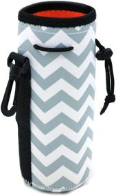 img 2 attached to 👜 Orchidtent Portable Neoprene Water Bottle Cooler Sleeve with Tote Bag Strap - Insulated Holder for Kids, Children, Women, Men - Ideal for Bikers, Travel, Cycling, Climbing, and Sports