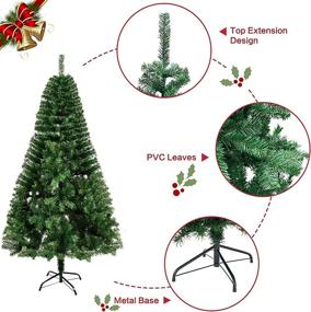 img 2 attached to 🌲 6 FT 1000 Branch Tips Christmas Tree: Artificial Flake Tree with Foldable Stand for Indoor and Outdoor Use, Easy Assembly