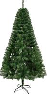 🌲 6 ft 1000 branch tips christmas tree: artificial flake tree with foldable stand for indoor and outdoor use, easy assembly logo