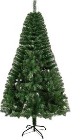 img 4 attached to 🌲 6 FT 1000 Branch Tips Christmas Tree: Artificial Flake Tree with Foldable Stand for Indoor and Outdoor Use, Easy Assembly