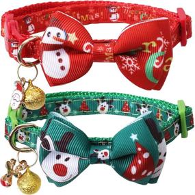 img 4 attached to Lamphyface Christmas Collar Breakaway Adjustable Cats