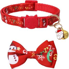 img 3 attached to Lamphyface Christmas Collar Breakaway Adjustable Cats
