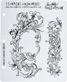 img 2 attached to 🦋 Fabulous Flourishes – Tim Holtz Cling Stamps, 7" x 8.5