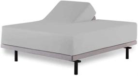 img 4 attached to 🛏️ Silver Grey Flex Head King Sheets Sets for Adjustable Beds - Top Split King Sheets Sets (4 Pcs) - 34 Inch Down Sheets - 15-18 Inch Deep Sheets